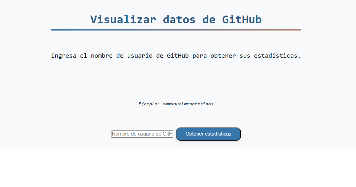 Visor de Estadísticas GitHub